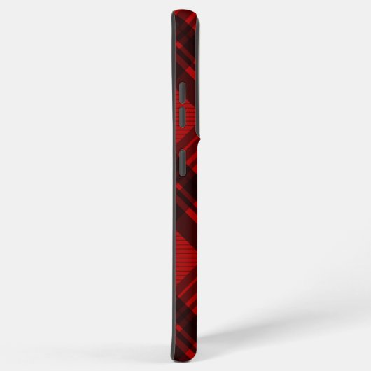 Modern rood en zwart plaid samsung galaxy hoesje (Rechterkant)