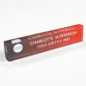 Modern rood en zwart verloop aangepast logo naambordje