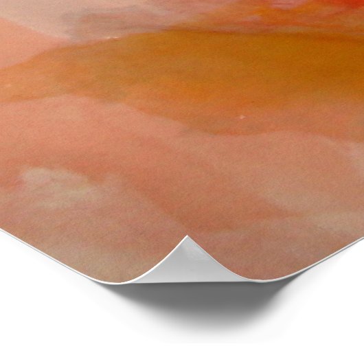 Modern rood geel Abstract verfart Poster (Hoek)