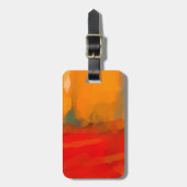 Modern Rood Geel Blauw Abstract Bagagelabel (Voorkant verticaal)