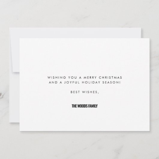 Modern Rood Gelukkig Alles Foto Feestdagenkaart (Achterkant)