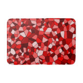 Modern rood geometrisch mozaïekpatroon badmat (Voorkant)