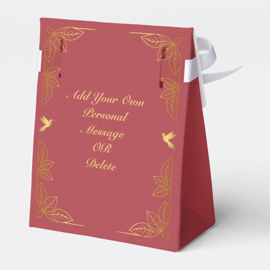 Modern Rood Goud 50 Fabulous Verjaardagsfoto Bedankdoosjes (Achterkant)