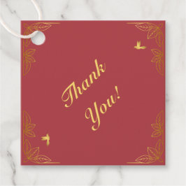 Modern Rood Goud 50 Fantastische Verjaardag Bedankjes Labels