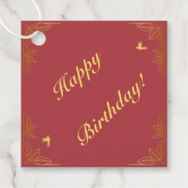 Modern Rood Goud 50 Fantastische Verjaardag Bedankjes Labels