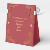 Modern rood goud 50 fantastische verjaardag Dank u Bedankdoosjes (Achterkant)