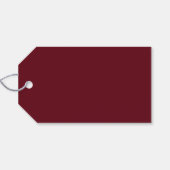 Modern Rood Goud Minimale Hedendaagse Kerstmis Cadeaulabel (Achterkant Horizontaal)