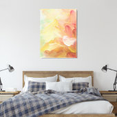 Modern rood gouden Blauwgroen wit Abstract oliever Canvas Afdruk (Insitu (Slaapkamer))