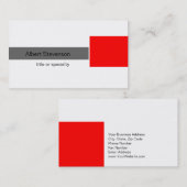 Modern rood grijs wit consultant Visitekaartje (Voorkant / Achterkant)