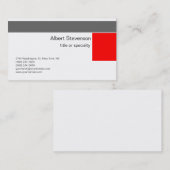 Modern rood grijs wit consultant Visitekaartje (Voorkant / Achterkant)