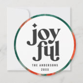 Modern rood groen abstract beschilderd kerstfeest feestdagenkaart (Voorkant)