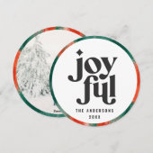 Modern rood groen abstract beschilderd kerstfeest feestdagenkaart (Voorkant / Achterkant)