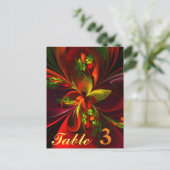 Modern rood groen bloemig Abstract kunstpatroon #0 Briefkaart (Staand voorkant)