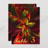 Modern rood groen bloemig Abstract kunstpatroon #0 Briefkaart (Voorkant / Achterkant)