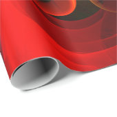 Modern rood groen bloemig Abstract kunstpatroon #0 Cadeaupapier (Rol Hoek)