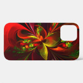 Modern rood groen bloemig Abstract kunstpatroon #0 Case-Mate iPhone Case (Achterkant (horizontaal))