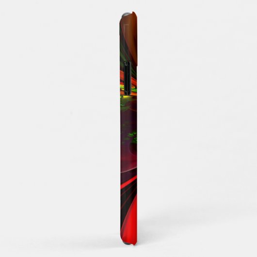 Modern rood groen bloemig Abstract kunstpatroon #0 Case-Mate iPhone Case (Achterkant/rechts)