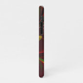 Modern rood groen bloemig Abstract kunstpatroon #0 iPhone Hoesje (Linkerkant)