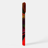 Modern rood groen bloemig Abstract kunstpatroon #0 iPhone Hoesje (Rechterkant)