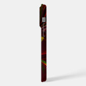 Modern rood groen bloemig Abstract kunstpatroon #0 iPhone Hoesje (Linkerkant)