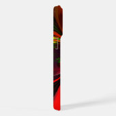 Modern rood groen bloemig Abstract kunstpatroon #0 iPhone Hoesje (Rechterkant)