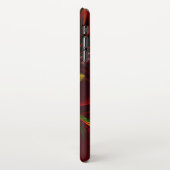 Modern rood groen bloemig Abstract kunstpatroon #0 iPhone Hoesje (Linkerkant)