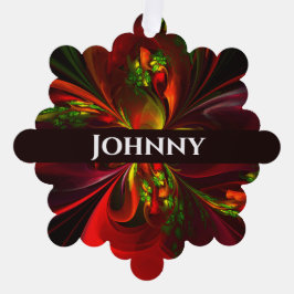 Modern rood groen bloemig Abstract kunstpatroon #0 Ornament Kaart