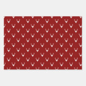 Modern rood groen en wit vrolijk kerstscript inpakpapier vel (Voorkant 2)