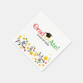 Modern Rood Groen Geel Afstuderen Servet (Hoek)