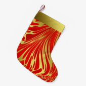 modern rood in gouden kerstmis kleine kerstsok (Voorkant (Hangend))