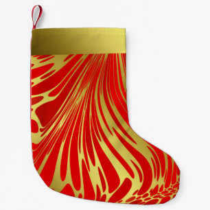 modern rood in gouden kerstmis kleine kerstsok