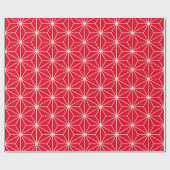 Modern rood Japans geometrisch patroon Cadeaupapier (Vlak)