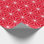 Modern rood Japans geometrisch patroon Cadeaupapier (Hoek)