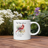 Modern rood 'Je bent in de buurt' KARDINAAL Porselein Kop