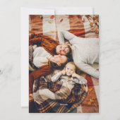 Modern rood kalligrafie script vrolijk kerstfeest feestdagenkaart (Achterkant)