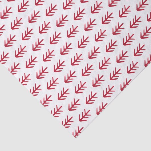 Modern rood kerstboompatroon tissuepapier (Detail)