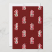 Modern rood kerstfeest kaart (Achterkant)