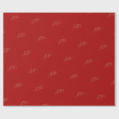 Modern Rood Kerstmis Rood Cadeaupapier (Vlak)