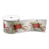 Modern rood kerstsatijnen lint (Spoel)