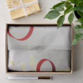 Modern rood kerstvakantie weefsel papier (Geschenk)