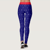 Modern Rood, Koningsblauw & Wit Leggings (Achterkant)