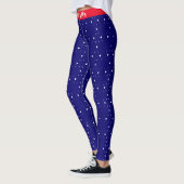 Modern Rood, Koningsblauw & Wit Leggings (Links)