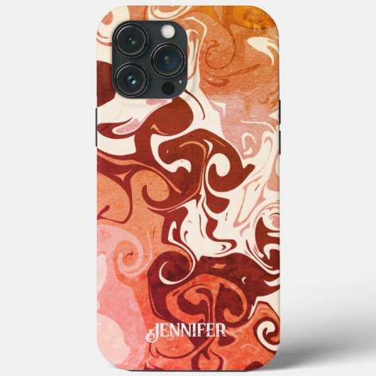   Modern Rood Leuk Abstracte Inspirivity Case-Mate iPhone Case (Achterkant)