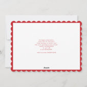 Modern ROOD LIJST begroeting kleur foto lijst Feestdagenkaart (Achterkant)