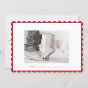 Modern ROOD LIJST begroeting kleur foto lijst Feestdagenkaart