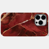 Modern rood marmer Case-Mate iPhone case (Achterkant (horizontaal))