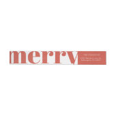 Modern rood Merry Bold Typografie Retouradres (Individueel)