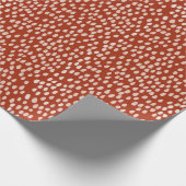 Modern rood met wit spleetpatroon cadeaupapier (Hoek)