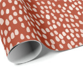 Modern rood met wit spleetpatroon cadeaupapier (Rol Hoek)