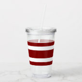 Modern rood naamschrift acryl drinkbeker (Achterkant)